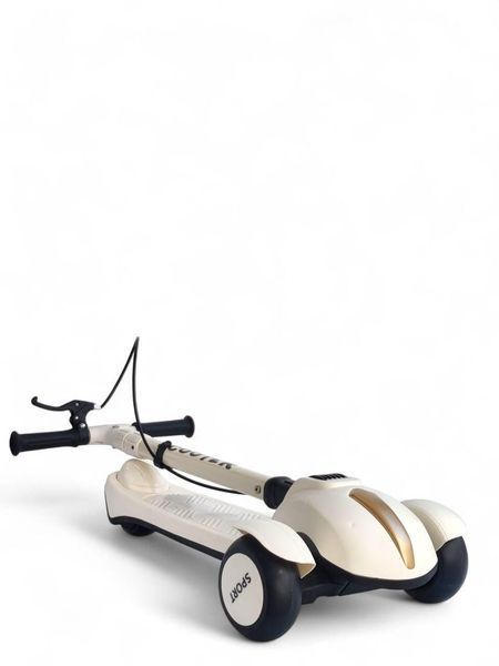 Дитячий триколісний самокат Scooter Sport 501 з ручним гальмом, підсвічуванням і музикою, білий 2744991950 фото