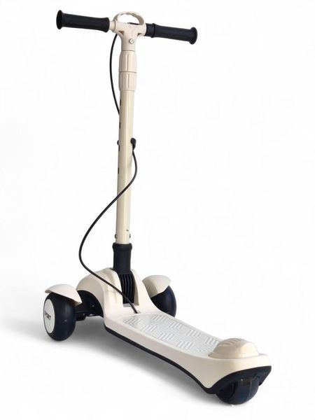 Дитячий триколісний самокат Scooter Sport 501 з ручним гальмом, підсвічуванням і музикою, білий 2744991950 фото