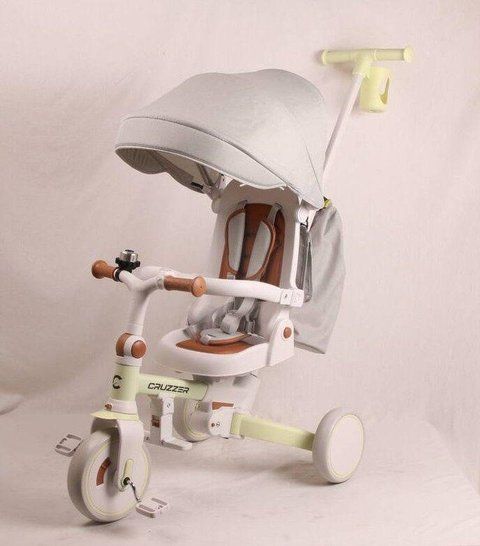 Трехколесный детский велосипед-биговел 6-в-1 Tri-cycle Cruiser Milano 002 с родительской ручкой кремовый Milano002/1 фото