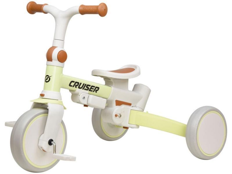 Трехколесный детский велосипед-биговел 6-в-1 Tri-cycle Cruiser Milano 002 с родительской ручкой кремовый Milano002/1 фото