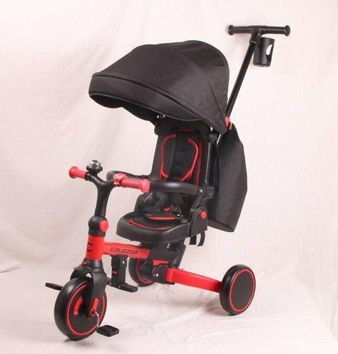 Трехколесный детский велосипед-биговел 6-в-1 Tri-cycle Cruiser Milano 002 с родительской ручкой красный Milano002/3 фото