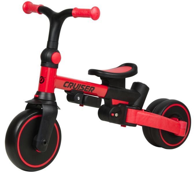 Трехколесный детский велосипед-биговел 6-в-1 Tri-cycle Cruiser Milano 002 с родительской ручкой красный Milano002/3 фото
