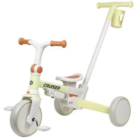 Детский велосипед-беговел 3в1 с родительской ручкой Maraton Milano Milano Cruiser кремовый Cruiser001GR фото
