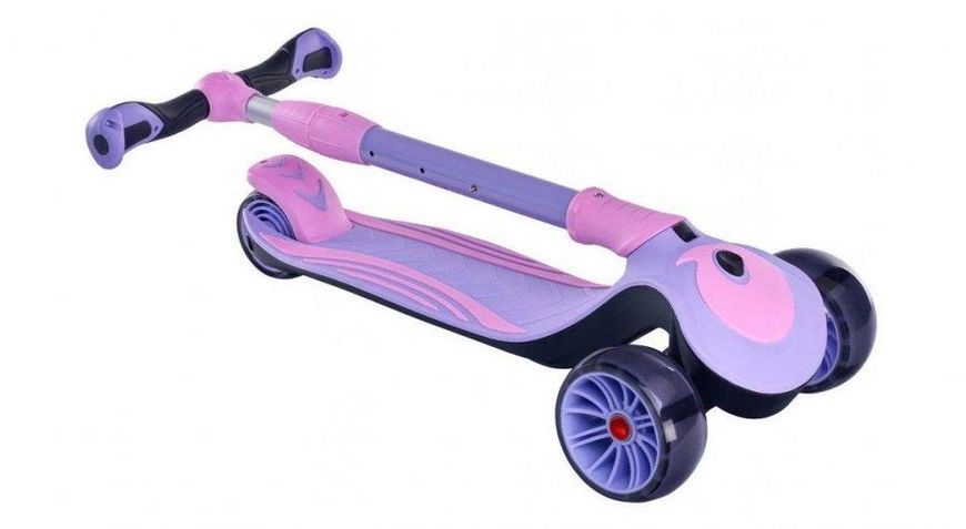 Самокат Maraton Golf G pink-purple триколісний складаний зі світловими колесами 3&ndash;8 років Golf G pink-purple фото