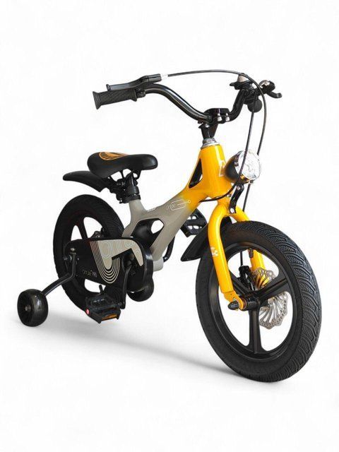 Дитячий велосипед від 5 років Жовтий Antule Pro QK-009-18 18 дюймів магнієва рама дискові гальма додаткові колеса 3122680257 фото