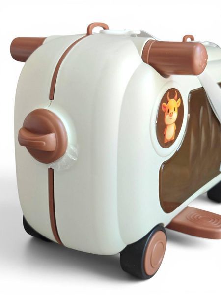 Дитяча валіза-каталка Little Bamby ZQ-08 2 в 1 Рожевий на колесах з ременем для перенесення ручна поклажа від 1 року 3111169494 фото